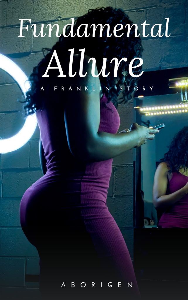 Book cover: a beautiful woman wearing a tight dress over her large butt.